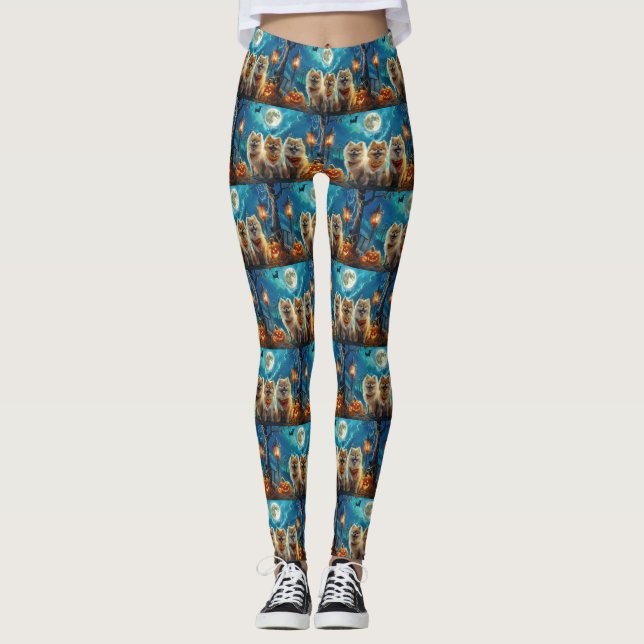 Leggings Halloween Pomeranian Spooky (Anverso)