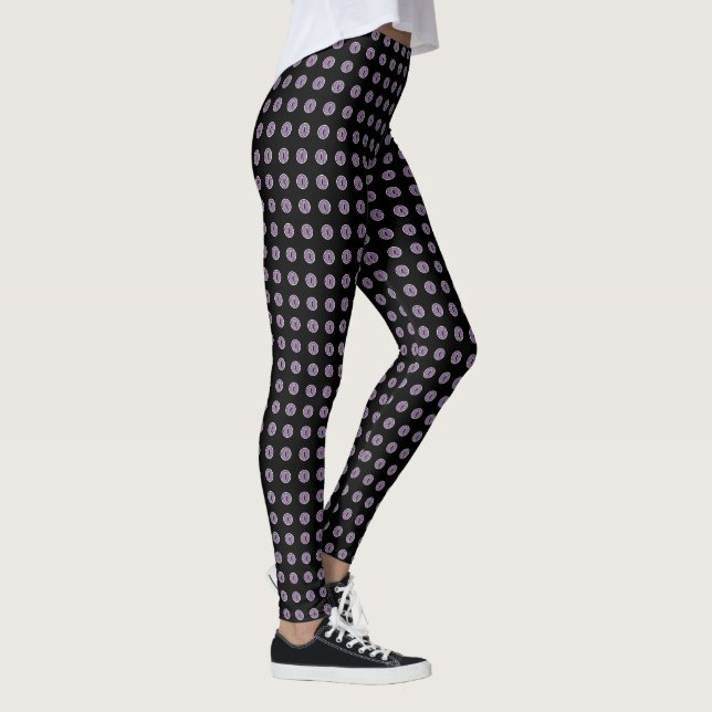 Leggings Halloween Purple Polka Dot Eyes (Derecha)