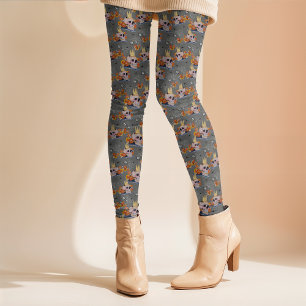 Leggings Halloween Queen Skull Fall Flowe Spooky vacaciones