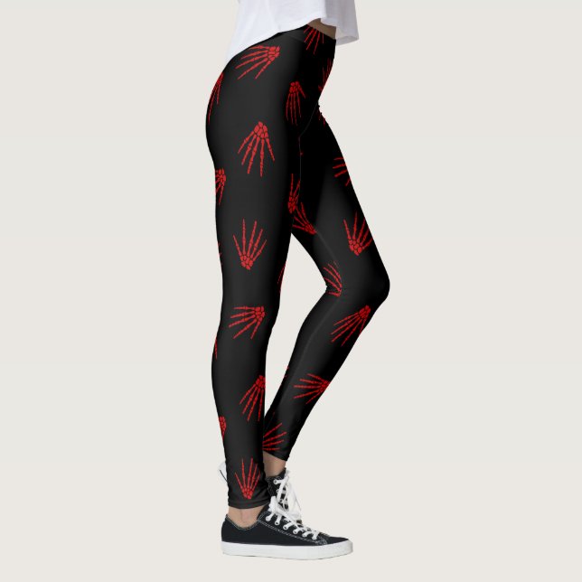 Leggings Halloween Red Skeleton Popular Elegante (Derecha)