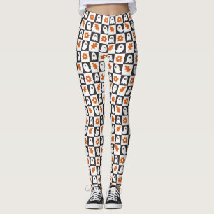 Leggings Halloween Retro Ghosts   Niños fantasmas de Pastel