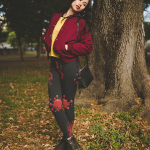 Leggings Halloween Splatters Splash Scary Bloody