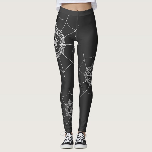 Leggings Halloween Spooky Spider Web Scary Whimsical (Anverso)