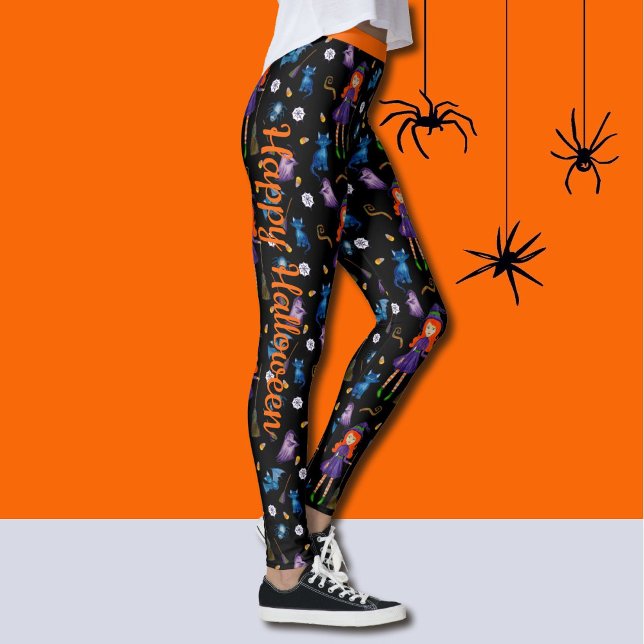 Leggings Halloween Witch Bat Cat Ghost Excelente calidad (Subido por el creador)
