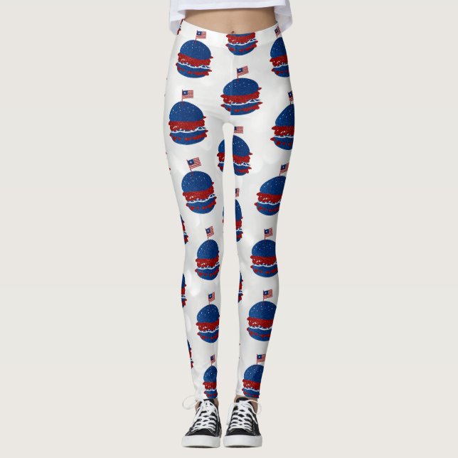 Leggings Hamburger 4 de Julio Brillante (Anverso)