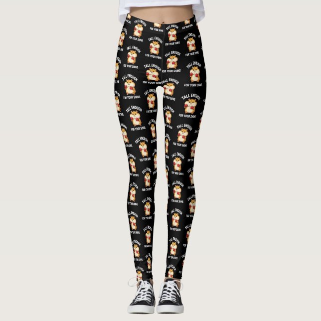 Leggings Hamster Boxeador Divertido lo Suficientemente Alto (Anverso)