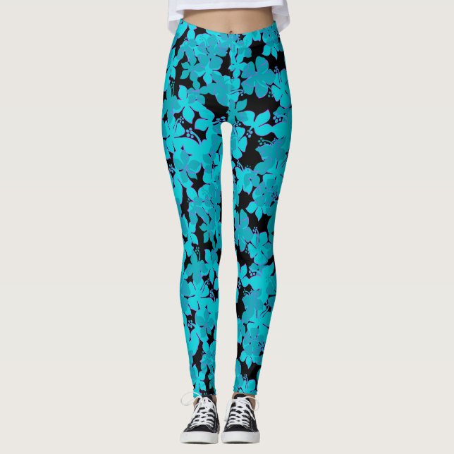 Leggings Hanalei Hawaiian Hibiscus Camo Floral (Anverso)