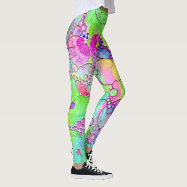 Leggings Hand And Digitally Painted Pattern Art 41 (Derecha)