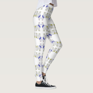 Leggings Hanukkah Cute Alpaca Feliz Janucá