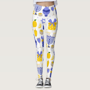 Leggings hanukkah dreidel menorah