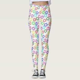 Leggings hanukkah rainbow star de david