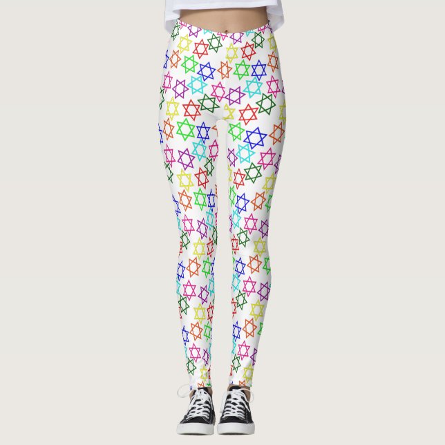 Leggings hanukkah rainbow star de david (Anverso)