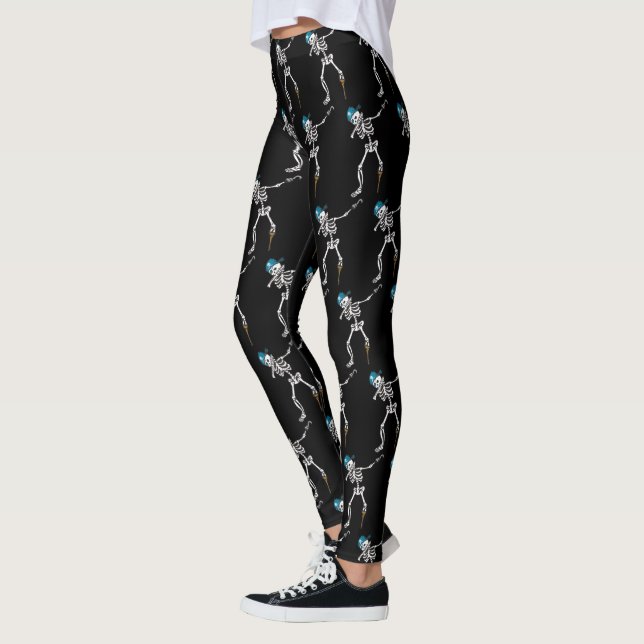 Leggings Happy Halloween Skeleton Pirate Dabbing Family (Izquierda)