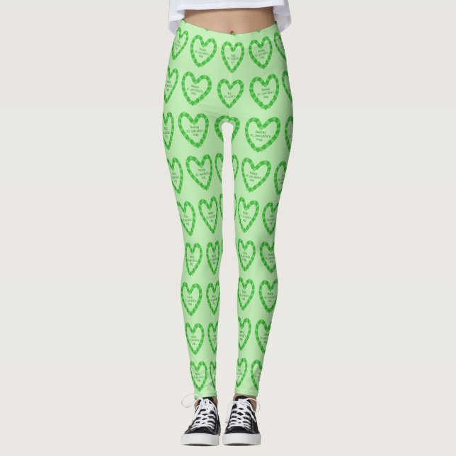 Leggings Happy St Patricks Day Heart (Anverso)