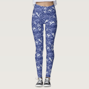 Leggings Hares Campo de Nieve Conejos blancos Patrón de inv