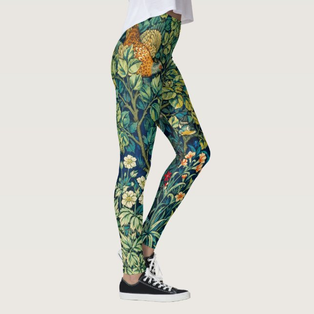 Leggings Hares de ANIMALES FORESTALES, Pheasant Bird, Green (Derecha)