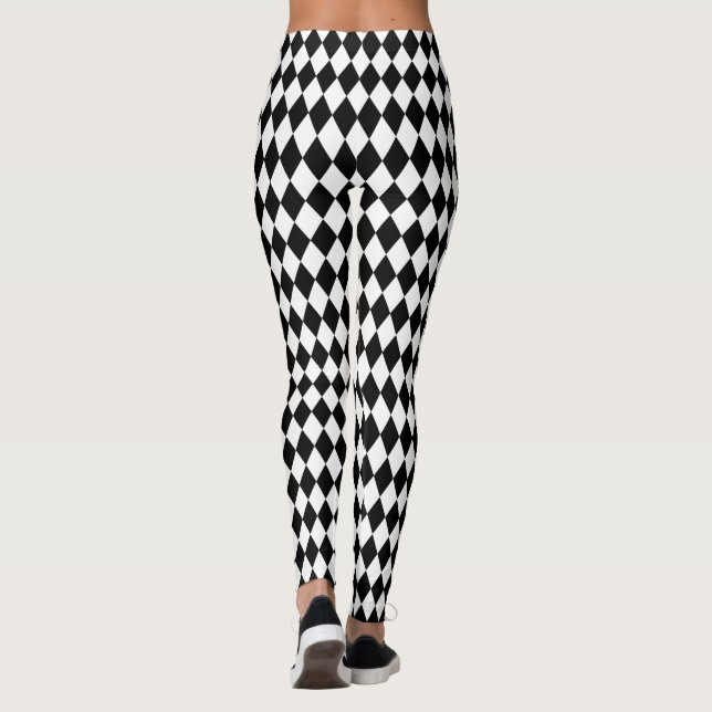 Leggings Harlequin blanco y negro (Reverso)