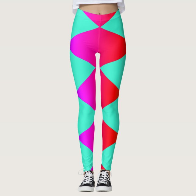 Leggings Harlequin de Diamante Arcoiris (Anverso)
