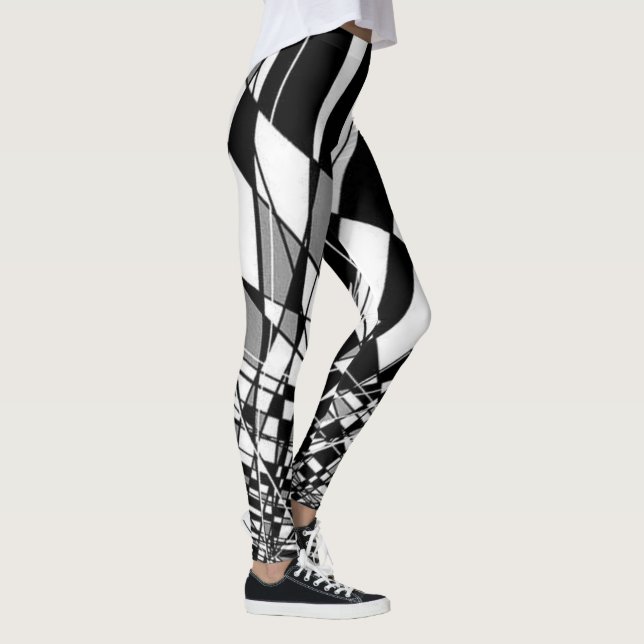 Leggings Harlequin negro y blanco (Derecha)