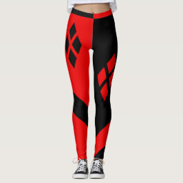 Leggings Harlequin rojo y negro