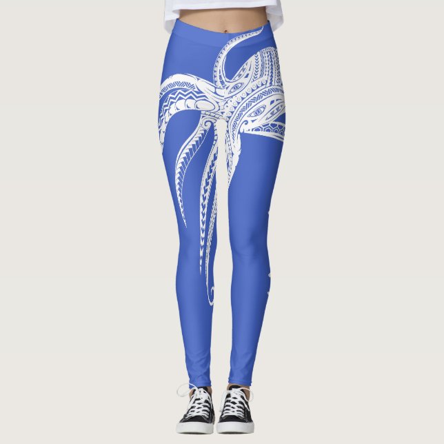LEGGINGS HAWAII, TRIBAL POLINESIANO DE OCTOPUS (Anverso)