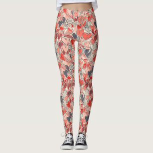 Leggings Heart Pattern - Cute and Lovely Valentine's Day