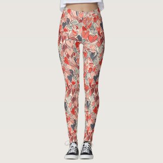 Leggings Heart Pattern - Cute and Lovely Valentine's Day