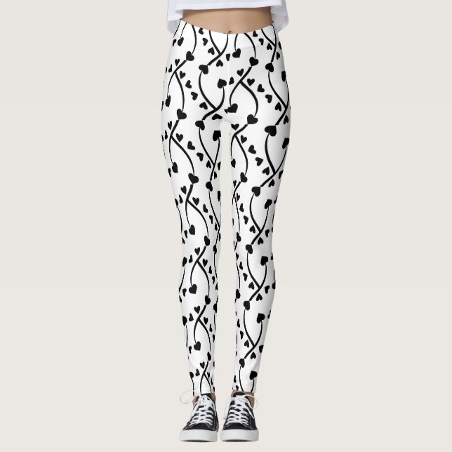 Leggings Heart Pattern Seamless Design (Anverso)