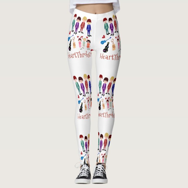Leggings Heartthrobs Caricatura vintage Personaje Retro Art (Anverso)