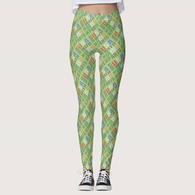 Leggings Hecho en EE. UU. con piezas irlandesas (Anverso)