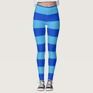 Leggings Helada helada azul y halloween real con rayas azul