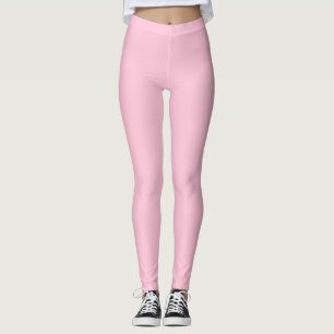 Leggings Helado de fresa Crema sólido Legión rosa sólido