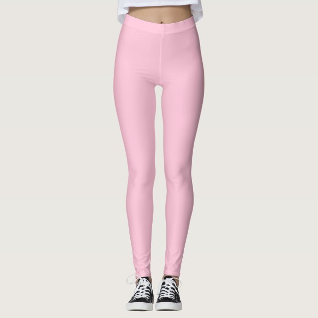 Leggings Helado de fresa Crema sólido Legión rosa sólido (Anverso)