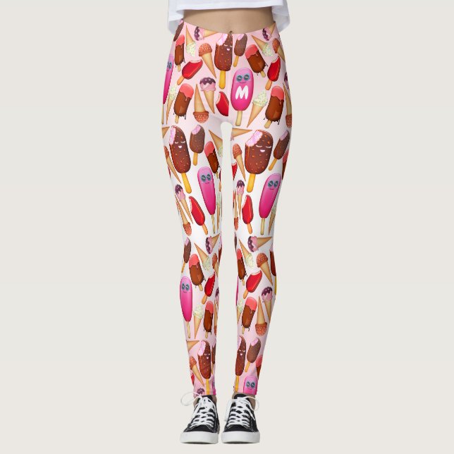 Leggings Helados de crema de helado cutto de pavimentos mon (Anverso)