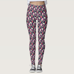 Leggings Helados y pulseras de patrón de crema de hielo