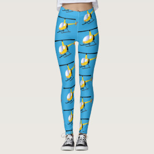 Leggings Helicóptero de personalizado alegre amarillo lindo