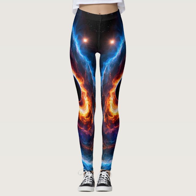 Leggings "Helionis" - Nebula y galaxias (Anverso)