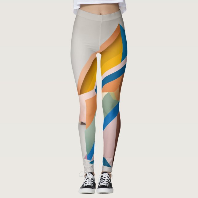 Leggings hembras con diseño geométrico (Anverso)