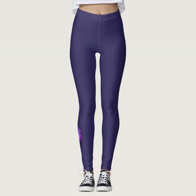 Leggings hembras de hembra floral (Anverso)