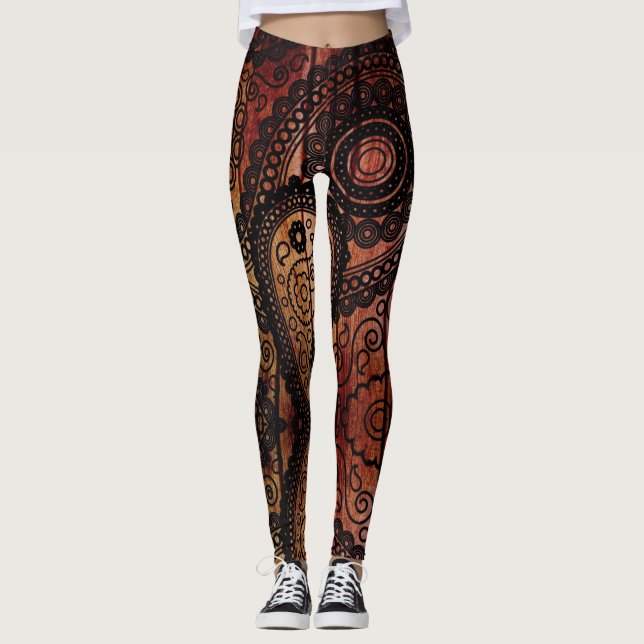 Leggings Henna Tattoo - Power yoga Ir (Anverso)