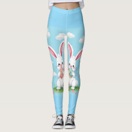 Leggings Hermanas de conejito de Pascua - Primavera diverti