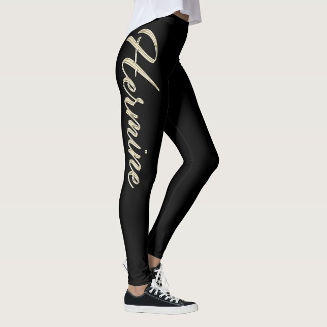 Leggings Hermine white gold Handwriting Hose (Derecha)