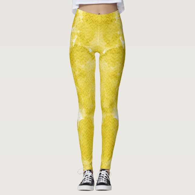 Leggings Hermosa abstracción Amarillo (Anverso)