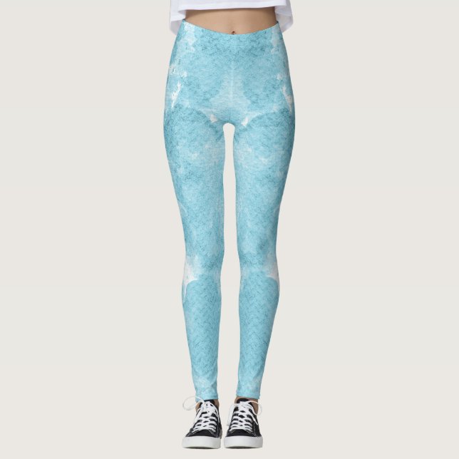 Leggings Hermosa Abstracción Del Azul (Anverso)