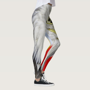 Leggings Hermosa cabeza de águila calva y bandera estadoun