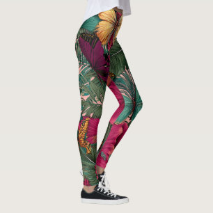 Leggings Hermosa Camuflaje de Mariposa Tema Gimnasio Yoga