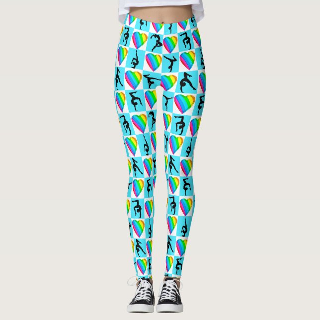 LEGGINGS HERMOSA GIMNASTICA AZUL CHICAS LEGGINING (Anverso)