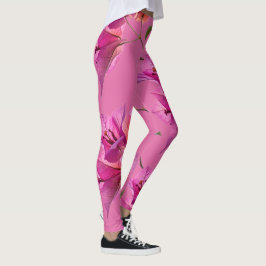 Leggings Hermosa Kagoj Phool Flor de Papel Botánica Flora