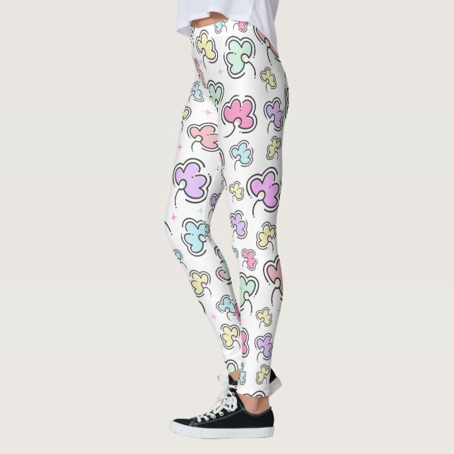 Leggings Hermosa leyenda de patrón floral (Izquierda)