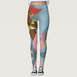 Leggings Hermosa Moda Sirenita de arte completo Leyendas de